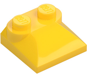 LEGO Geel Helling 2 x 2 Gebogen met gebogen uiteinde (47457)