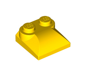 LEGO Geel Helling 2 x 2 Gebogen met gebogen uiteinde (47457)