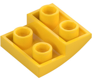 LEGO Jaune Pente 2 x 2 x 0.7 Incurvé Inversé (32803)