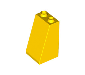 LEGO Gelb Steigung 2 x 2 x 3 (75°) Hohlbolzen, raue Oberfläche (3684 / 30499)