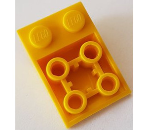 LEGO Gul Skråning 2 x 3 (25°) Inverteret med forbindelser mellem knops (2752 / 3747)