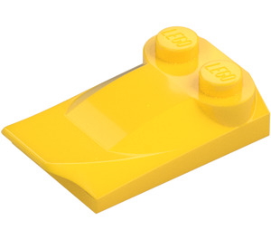 LEGO Giallo Pendenza 2 x 3 x 0.7 Curvo con Ala (47456 / 55015)