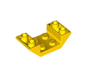 LEGO Geel Helling 2 x 4 (45°) Dubbele Omgekeerd met Open Midden (4871)