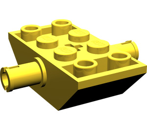 LEGO Geel Helling 2 x 4 (45°) Dubbele Omgekeerd met Pins (15647 / 30390)