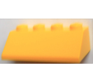 LEGO Amarillo Con pendiente 2 x 4 (45°) con superficie lisa (3037)