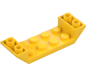 LEGO Gul Skråning 2 x 6 (45°) Dobbelt Inverteret med Open Centrum (22889)