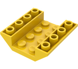 LEGO Gul Skråning 4 x 4 (45°) Dobbelt Inverteret med Open Centrum (Ingen huller) (4854)