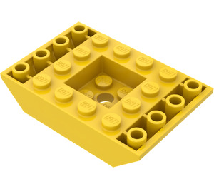 LEGO Gul Backe 4 x 6 (45°) Dubbel Omvänd (30183)