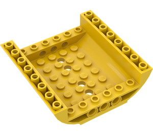 LEGO Giallo Pendenza 8 x 8 x 2 Curvo Invertito Doppio (54091)