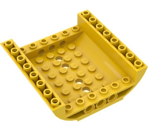 LEGO Jaune Pente 8 x 8 x 2 Incurvé Inversé Double (54091)