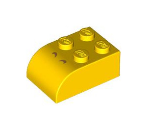 LEGO Jaune Pente Brique 2 x 3 avec Haut incurvé avec nostrils (6215 / 101870)