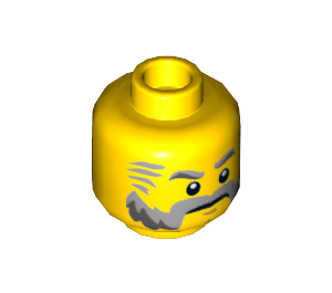 LEGO Yellow Soldiers Fort Governor Minifigure Head (Recessed Solid Stud) (3626 / 19407)