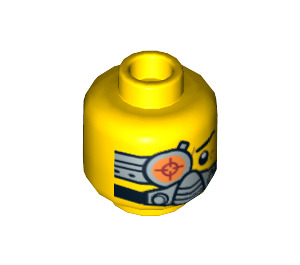 LEGO Yellow Solomon Blaze Head (Recessed Solid Stud) (3626 / 13129)