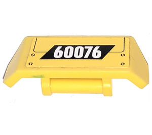 LEGO Jaune Spoiler avec Poignée avec 60076 Autocollant (98834)