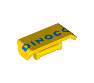 LEGO Gul Spoiler med Handtag med Dinoco (34374 / 98834)