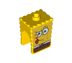 LEGO Yellow SpongeBob SquarePants Head with Intent Look and Tongue Out (60495)