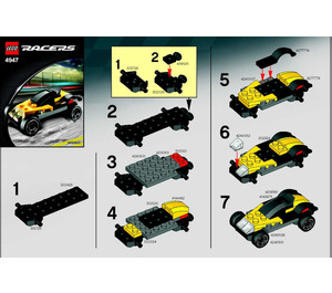 LEGO Yellow Sports Car Set 4947 Instructions
