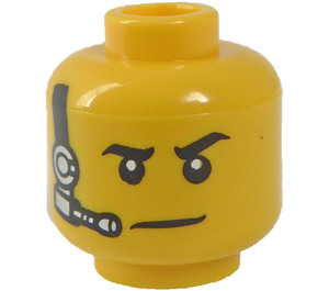 LEGO Yellow Spy Minifigure Head (Recessed Solid Stud) (3626 / 27470)