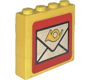 LEGO Jaune Stickered Assembly avec envelope postal logo