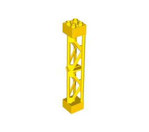 LEGO Gelb Support 2 x 2 x 10 Träger Dreieckig Vertikal (Typ 3 - 3 Pfosten, 2 Abschnitte) (58827)