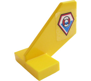 LEGO Jaune Queue 2 x 3 x 2 Fin avec Coast Garder logo (La gauche Côté) Autocollant (44661)