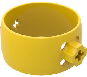 LEGO Yellow Technic Cylinder 4 x 4 x 1.667 with Axleholes (2745)