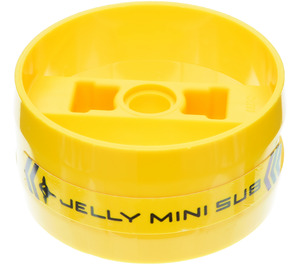 LEGO Jaune Technic Cylindre avec Centre Barre avec 'Jelly Mini Sub' Droite Autocollant (41531)