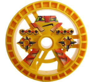LEGO Yellow Technic Disk 5 x 5 with Blazooka (32303)