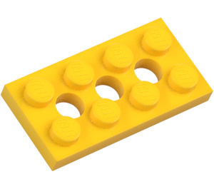 LEGO Geel Technic Plaat 2 x 4 met Gaten (3709)