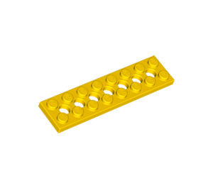 LEGO Geel Technic Plaat 2 x 8 met Gaten (3738)