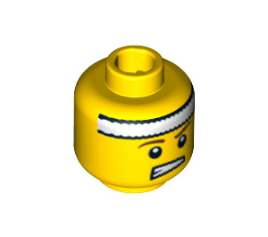 LEGO Yellow Tennis Ace Head (Recessed Solid Stud) (3626 / 10017)