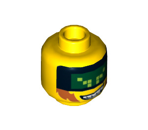 LEGO Geel Terabyte Minifigure Hoofd (Verzonken Solid Stud) (3626 / 18307)
