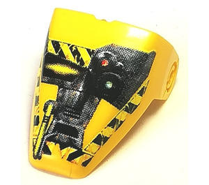 LEGO Yellow Throwbot Visor with Jet, Judge Pattern (32169)