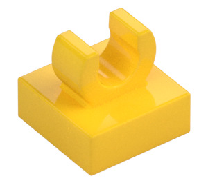 LEGO Giallo Piastrella 1 x 1 con Clip (Sollevato "C") (15712 / 44842)