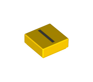 LEGO Yellow Tile 1 x 1 with 'I' with Groove (11549 / 13417)