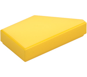 LEGO Jaune Tuile 1 x 2 45° Incliné Cut La gauche (5091)