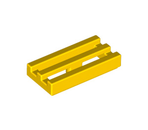 LEGO Yellow Tile 1 x 2 Grille (with Bottom Groove) (2412 / 30244)