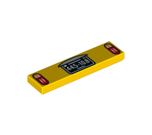 LEGO Yellow Tile 1 x 4 with 445 108 and Lights (2431 / 32872)