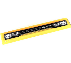 LEGO Yellow Tile 1 x 6 with Front Grill and lights of SRT Sticker (6636)