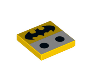 LEGO Yellow Tile 2 x 2 with Batarang and 2 Dice with Groove (3068 / 14337)