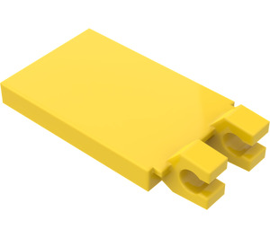 LEGO Yellow Tile 2 x 3 with Horizontal Clips (Angled Clips) (30350)