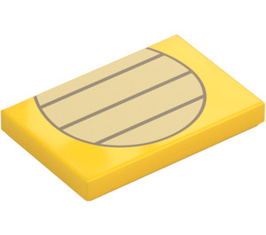 LEGO Yellow Tile 2 x 3 with Larry chest Lines (26603 / 76883)