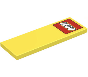 LEGO Geel Tegel 2 x 6 met LEGO logo Sticker (69729)