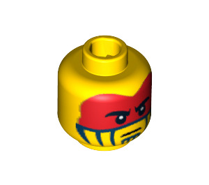 LEGO Yellow Tomahawk Warrior Head (Safety Stud) (3626 / 13513)
