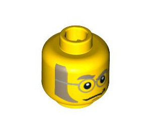 LEGO Yellow Toxic Cleanup Scientist Head (Safety Stud) (3626 / 96571)