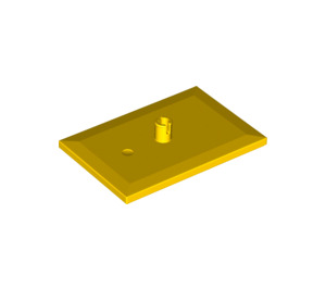 LEGO Yellow Train Plate 4 x 6 Bogie without Reinforcement (4025 / 18626)