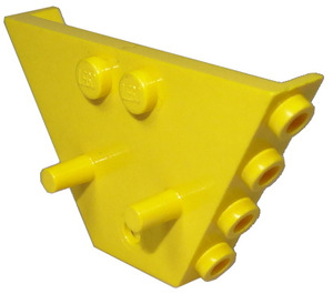 LEGO Yellow Trapezoid Tipper End 6 x 4 with Studs and Bars