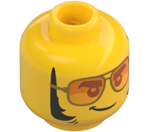 LEGO Giallo Cingolo Octane Minifigure Testa (Perno solido incassato) (3626 / 66254)