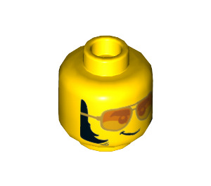 LEGO Gelb Treten Octane Minifigure Kopf (Einbau-Vollbolzen) (3626 / 66254)