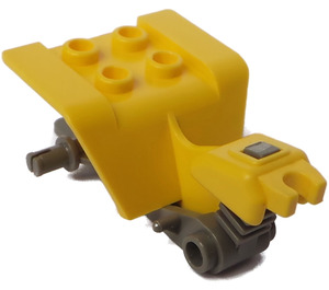 LEGO Yellow Tricycle Body with Dark Gray Chassis (76040)